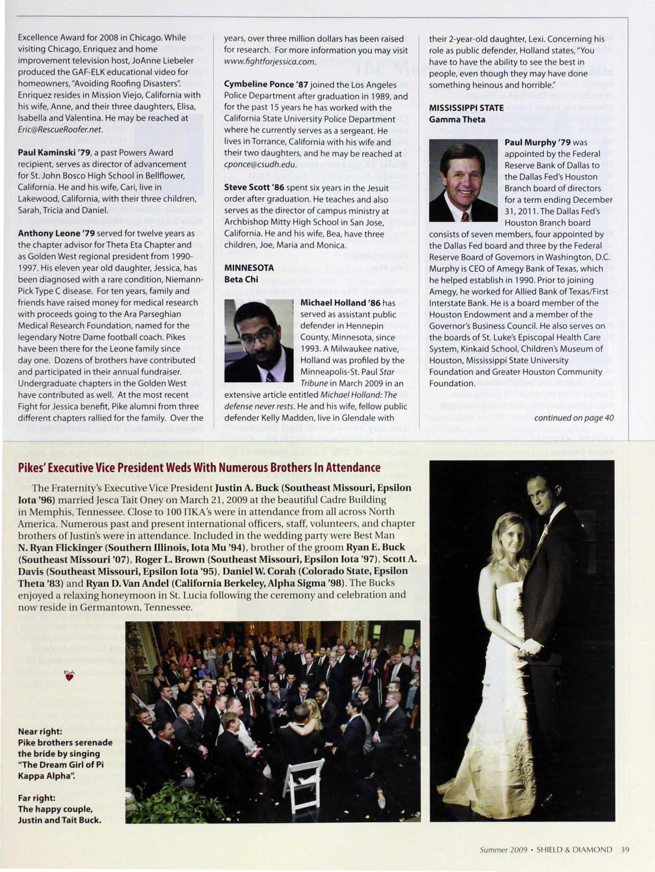 Pike's Executive Vice President Weds With Numerous Brothers In Attendance